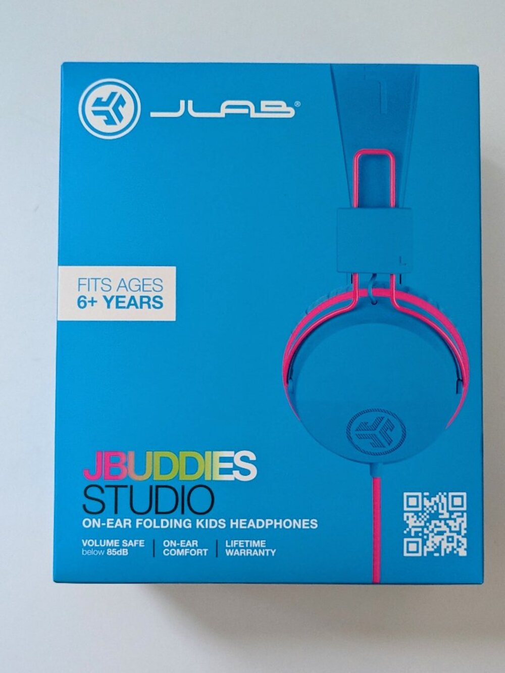 JLab JBuddies Studio Kids Wired Headphones Blue Pink Open Box